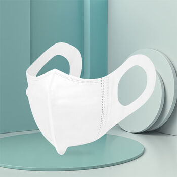 口罩立体印花口罩女夏季透气薄款网红女黑白色不勒耳白色20只成人通用