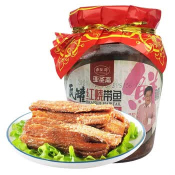 亚圣斋 方便食品 瓦罐带鱼 香辣味 410g/罐 下饭菜 即食海鲜 香酥带鱼