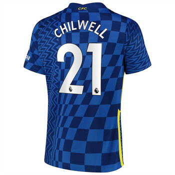 滕讯体育欧冠2122赛季切尔西主场球衣芒特卢卡库球迷版足球服21号奇尔