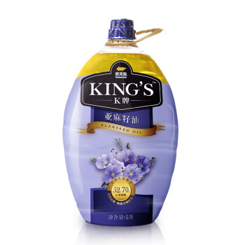 金龙鱼 KING&apos;S 食用油 进口原料 初榨一级 亚麻籽油5L