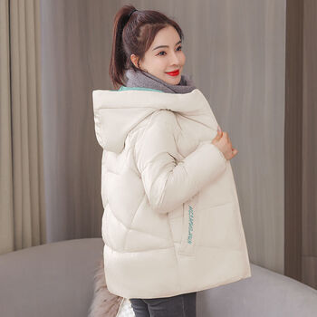 泰载反季棉衣女新款韩版加厚棉服女宽松冬装棉袄显瘦外套米白色m建议