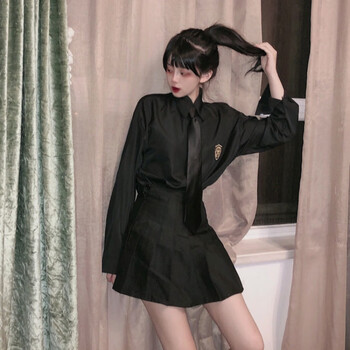 exemaba jk套装全套jk制服裙正版领带班服秋季套装学生学院风高中生