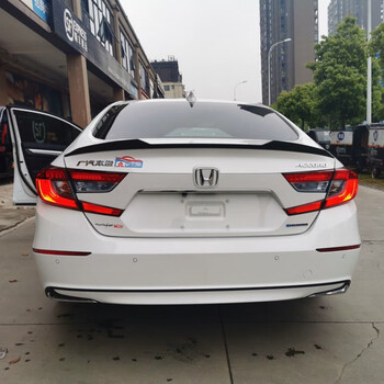 十代雅阁免打孔yofer尾翼外观改装10代雅阁inspire碳纤运动大尾翼yo