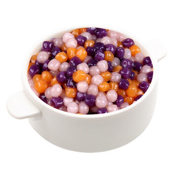 小芋圆鲜芋仙手工成品烧仙草甜品原材料三色口味汤圆大紫薯红 三色小