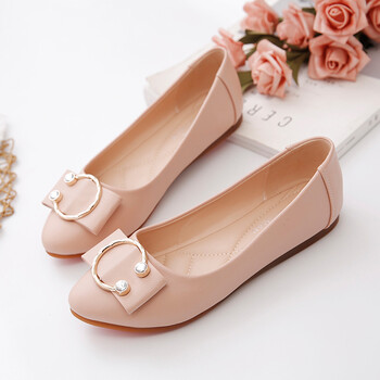 单鞋女秋季新款平底鞋女单鞋2022春夏新款圆头小皮鞋软底真皮浅口豆豆