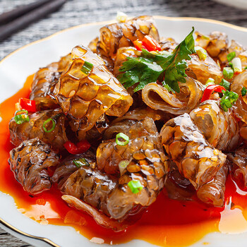 饭店用特色半成品凉菜开袋即食商用食材凉菜 【佳味】qq鱼皮卷230g