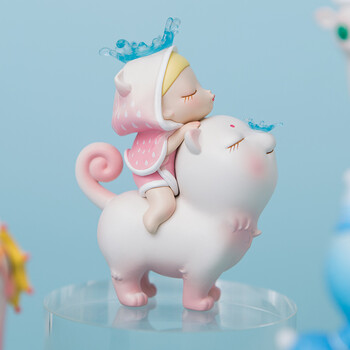 白夜童话盲盒神奇的天气系列潮玩独角兽夜光设计公仔 猫将军 —仅拆盒