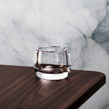 天然水晶杯唐媛禅定主人杯80ml防爆中式复古透明茶道茶杯水杯原矿 净