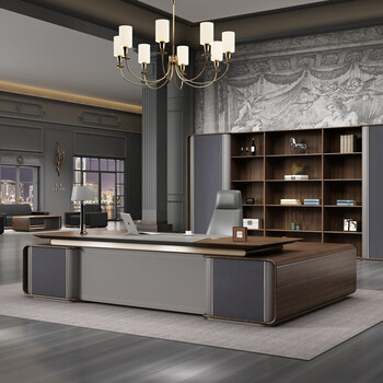 董事长办公桌经理室办公桌董事长轻奢老板桌总裁桌简约现代大班台大气