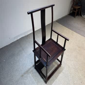 黑金檀奥坎实木圈椅官帽椅围椅总统椅禅椅条凳茶水柜办公老板茶椅 带