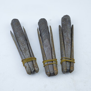 御舵劈石器楔子开石器夹片膨胀破石头分裂片铮子排针神器开石头工定制