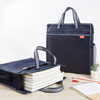 档案袋文件袋拉链袋大容量会议包分类收纳袋帆布包公文包a4文件包女
