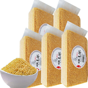 黄小米500克/袋 谷法养生小米粥 1斤真空包装小米 山西特产 5袋装组合