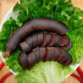 东北特产血肠正宗杀猪菜即食农家自制笨猪血现灌现发真空自家纯血肠2