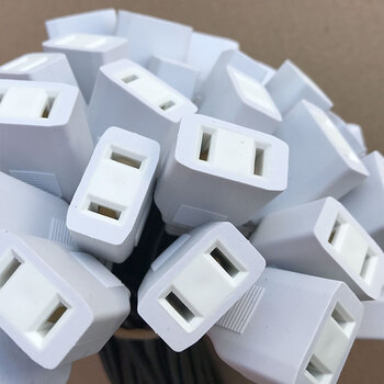 黛筱阙一体带线母插头室外防水盒电源插头二脚母插头工程母插头