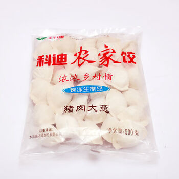 科迪农家饺子冷冻速食水饺早餐蒸饺饭店家用水饺猪肉三鲜500g4袋自选