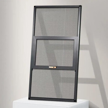 恒愎免打孔三推金刚网防盗纱窗外平开纱网自装推拉铝合金防蚊沙窗