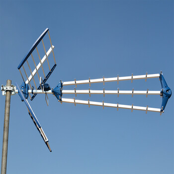 dtmb增益远程电视室外地面波接收鱼骨八木数码数字高清天线天蓝色5m