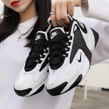 nike克女黑白熊猫复古潮流运动缓震休闲老爹鞋运动休闲鞋情侣38