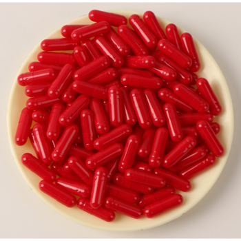 植物淀空胶囊天然糯米木薯淀粉空心胶囊壳胶囊衣皮 1号红色1000粒