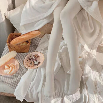 80d纯白色 开裆 连裤袜