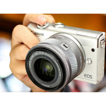 canon/佳能m200 m100套机 数码摄影 入门级美颜高清数码 微单相机 国
