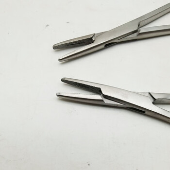 5mm持针器弯钳700只售完为止精钢口钳子防滑夹子工具镊子定制 16cm持