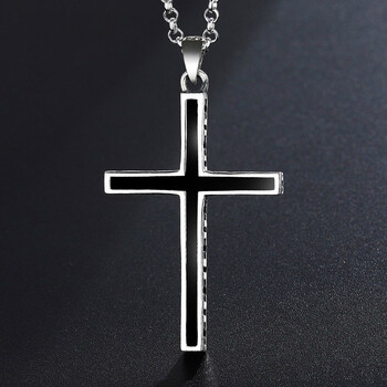 老凤凰足银男士十字架项链轻奢小众简约男生复古吊坠男个性嘻哈韩版
