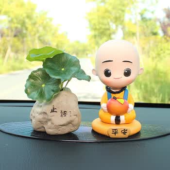 潮万斯威科曼 卡通可爱创意汽车摆件挂件抖音一禅网红同款车内饰品