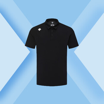 迪桑特(descente)男士polo衫短袖2024夏季新款户外综训防晒速干t恤h