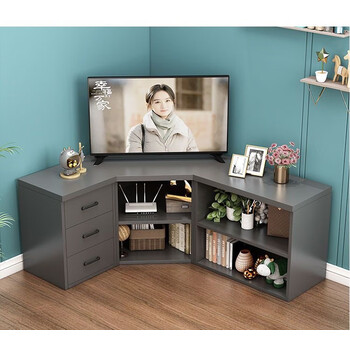 纪蒙诗电视柜现代简约转角电视柜墙角三角电视柜拐角组合柜卧室客厅