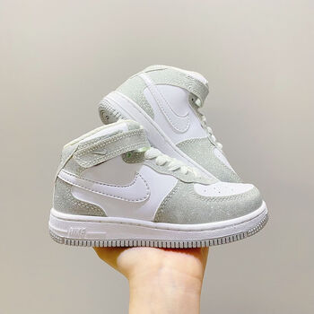 aj1休闲空军一号中帮舒适黑白魔术贴大小男女儿童运动鞋 满天星8600