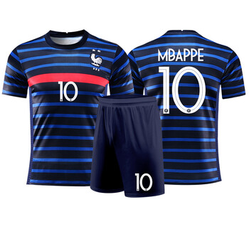 2122法国球衣主场10号姆巴佩6号博格巴客场学生儿童幼儿比赛足球服