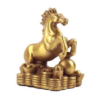 花乐集铜马办公室马形金属装饰品 金马摆件十二生肖马到成功 立跃马18
