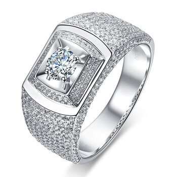 gzuan古钻珠宝王者18k金钻石男士戒指blh001722