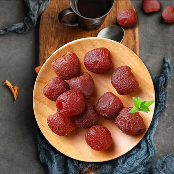 山楂山楂干蜜饯果脯休闲零食水果干酸甜凉果晾晒无核山楂球 空心山楂