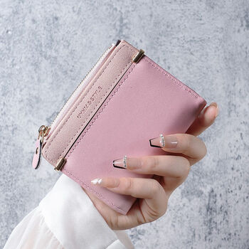 佩思奴钱包学生新款女高颜值便携两折短款零多功能大容量小巧卡包女