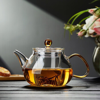 sivir玻璃茶壶泡茶壶耐高温加厚带过滤内胆水壶茶具套装大容量泡圆珠