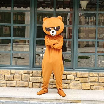 严选好货 网红爆款熊人偶服装 抖音熊套装熊本熊发传单熊中式玩偶服装