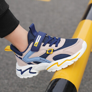 安踏童鞋男女童运动鞋儿童鞋子春夏季新款小孩韩版网面透气软底男深蓝