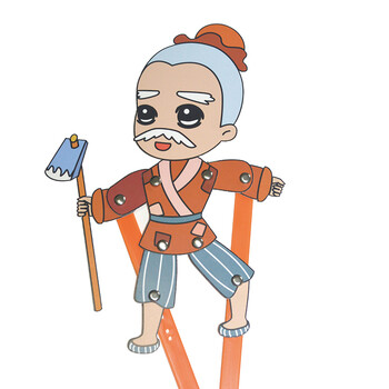 皮影戏材料包皮影戏手工diy卡通皮影人偶幼儿园表演皮影戏道具幕布架