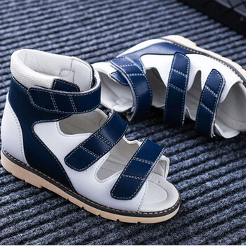 内八字矫正鞋儿童扁平足宝宝xo型腿纠正器专用足内外翻小孩子凉鞋1 白