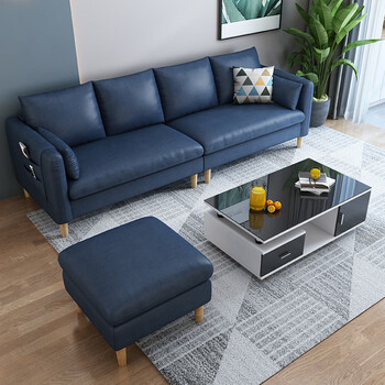 贵润科技布北欧小户型布艺沙发现代简约客厅简易出租房公寓三人网红款