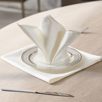 嘉福祥餐巾布酒店口布饭店专用折花餐巾布西餐围脖子小方巾宴会口杯餐