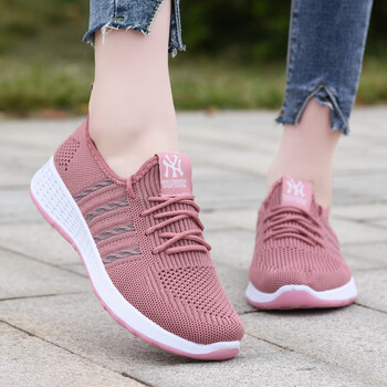 老北京布鞋女鞋夏季休闲运动鞋女网鞋透气软底中老年妈826粉色单鞋35