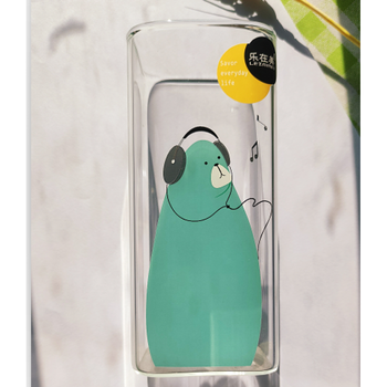 乐在美玻璃杯乐在美耐热玻璃杯网红ins风办公室客厅家用轻奢高硼硅