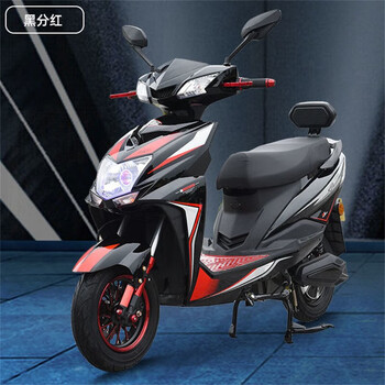 男女外卖长跑王踏板电动摩托车 黑分红 60v22ah黑金电池【图片 价格
