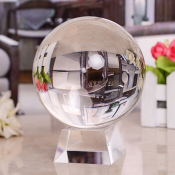 人造水晶球摆件人造水晶摆件工艺品透明白人造水晶球摆件摄影拍照家居