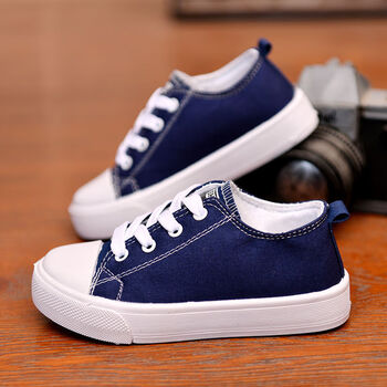 儿童帆布鞋新款女童布鞋透气休闲鞋男童小白鞋子宝宝女孩童鞋大笨熊
