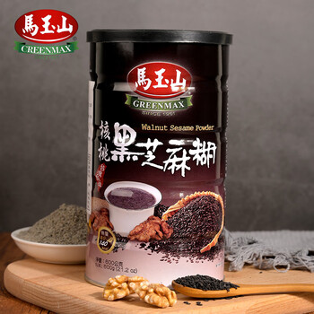 Greenmax马玉山台湾原装进口核桃黑芝麻糊600g 坚果低温烘焙熟粉即冲即食饱腹 图片价格品牌报价 京东